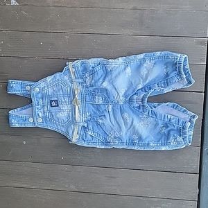 6 month baby girl osh kosh floral denim bibs